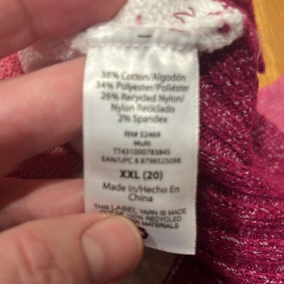 Time and tru women’s stripped crew neck sweater size XXLARGE (20). - Picture 6 of 8